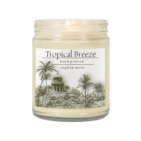 Tropical Breeze Clear Glass Jar Candle